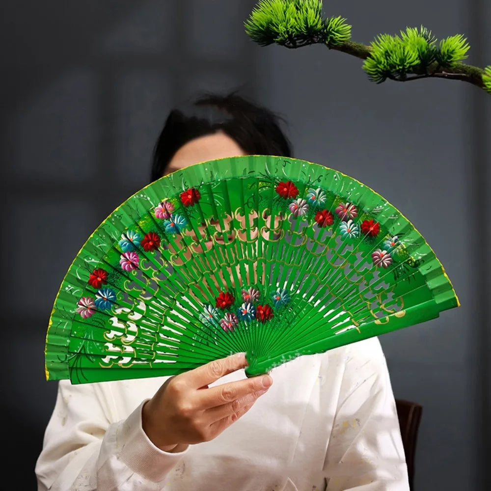 Hand-Painted Chinese Folding Fan | Decorative Antique Style