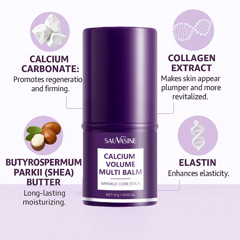 Calcium Volume Multi Balm for Smoothing Fine Lines Firms and Lifts Eye Skin Stick for Unisex Brightens& Moisturizes Skin Peaceful Pleasures Health and Wellness