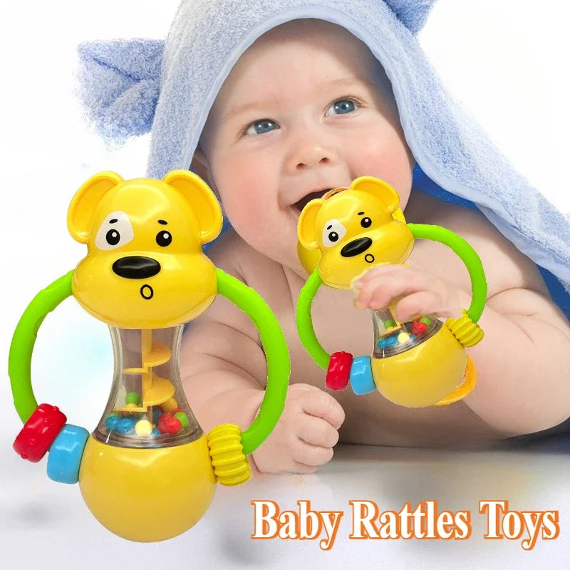 Soft Baby Grasping Ball Rattle with Bell | Sensory Toy