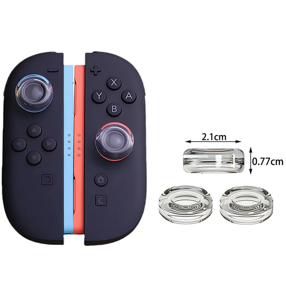 Joystick Cap Liquid Silicone Protective Cap Suitable For Switch2 Game Console Controller Transparent Controller Crystal Cap Peaceful Pleasures Health and Wellness