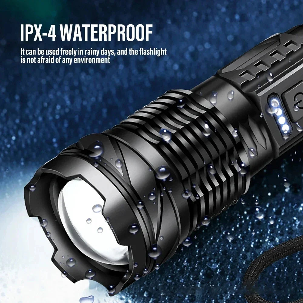 KDULIT LED Tactical Flashlight – 2300 Lumen, Zoom, USB Rechargeable