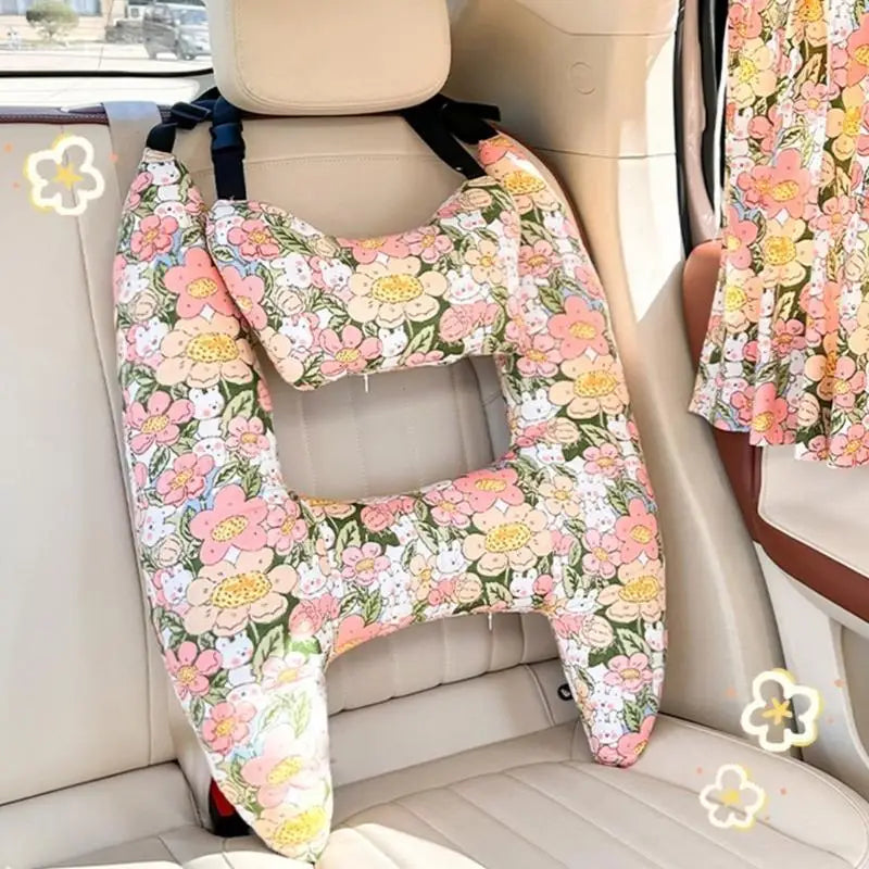 Kids H-Shaped Car Travel Pillow – Neck & Head Support
