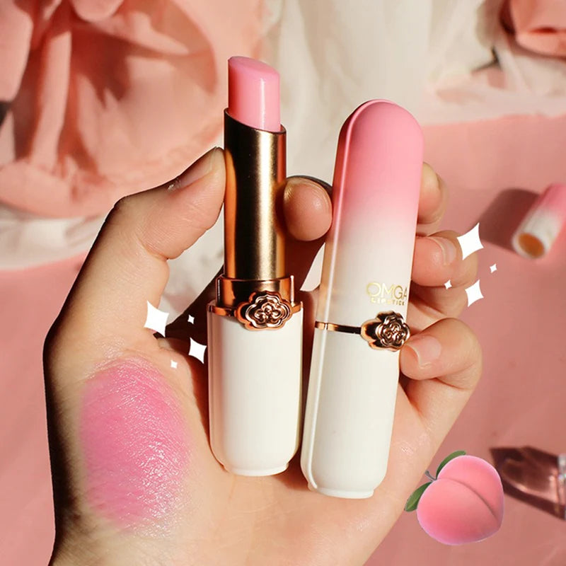 Peach Color-Changing Jelly Lip Balm – Moisturizing Non-Stick