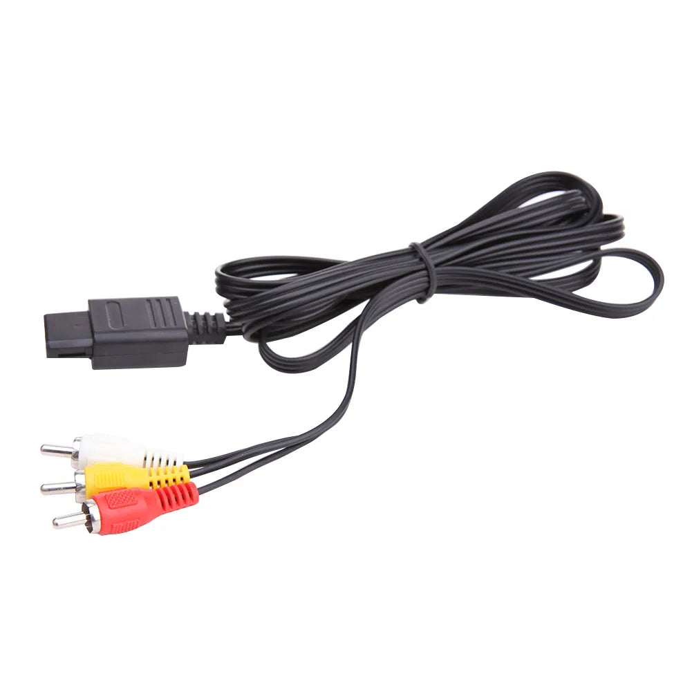 1.8M AV Cable Video Cable AV Cable To RCA Composite Video Cord Audio Video AV Cable Cord for 64/N64/GameCube/SNES/SFC Peaceful Pleasures Health and Wellness