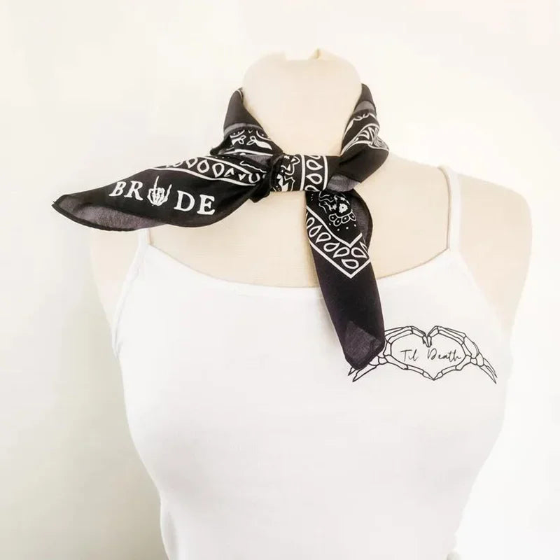 Disco Cowgirl Bride or Die Bandana | Bachelorette Party Gift Party Bandana Peaceful Pleasures Health and Wellness