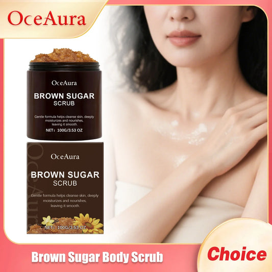 OceAura Brown Sugar Body Scrub – Exfoliate, Brighten & Nourish Body Exfoliating Scrub Oasis Select