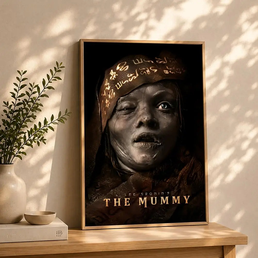 The Mummy Movie Poster HD Self-Adhesive Waterproof Wall Art Movie Poster Wall Art Peaceful Pleasures Health and Wellness White4 30X40cmNoframe