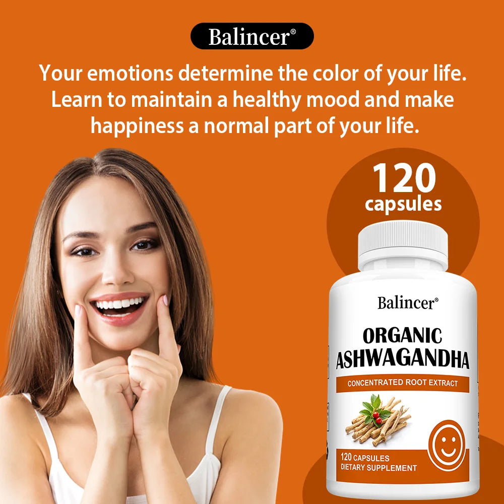 Ashwagandha Capsules - Black Pepper, Stress Relief, Energy Sleep Mood Focus & Immune Support, Relaxation, Cognitive Function Peaceful Pleasures Health and Wellness
