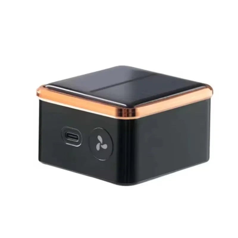 Solar Powered Car Air Purifier Usb Oxygen Cleaner Negative Ion Odor Removal Second-Hand Smoke Removal Car Air Purifier Peaceful Pleasures Health and Wellness black