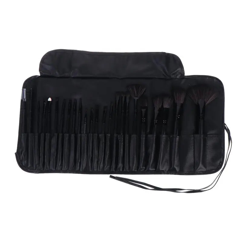 24pcs Makeup Brush Sets Professional Cosmetics Brushes Eyebrow Powder Foundation Shadows Pinceaux Make Up Tools With Storage Bag Peaceful Pleasures Health and Wellness Black