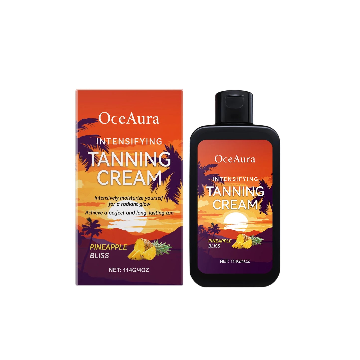 OceAura Sunless Self-Tanning Cream with Coconut Oil 114g