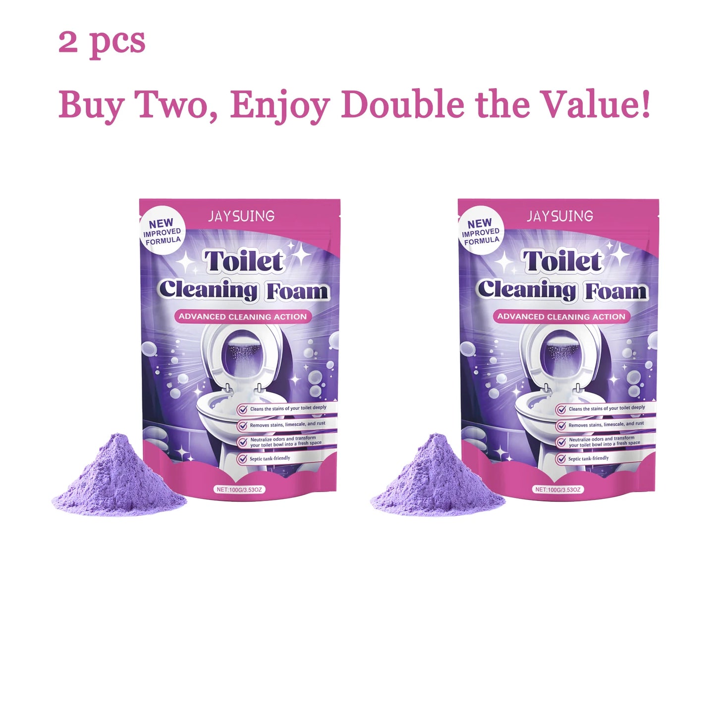 Toilet Cleaner Powder 100g – Descaling, Stain & Odor Remover