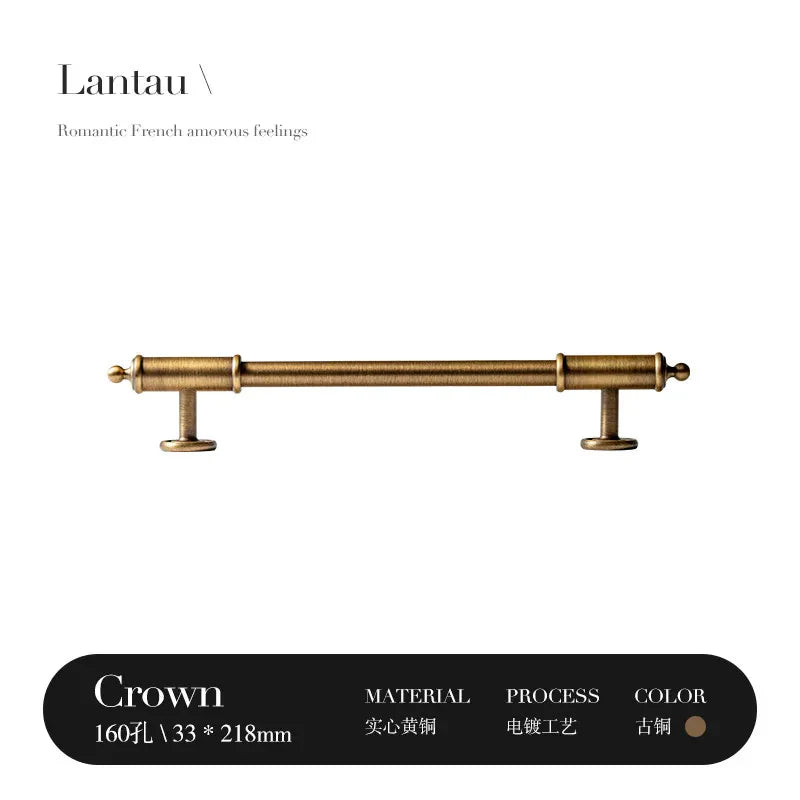 French Antique Bronze Brass Cabinet & Drawer Handles | Retro