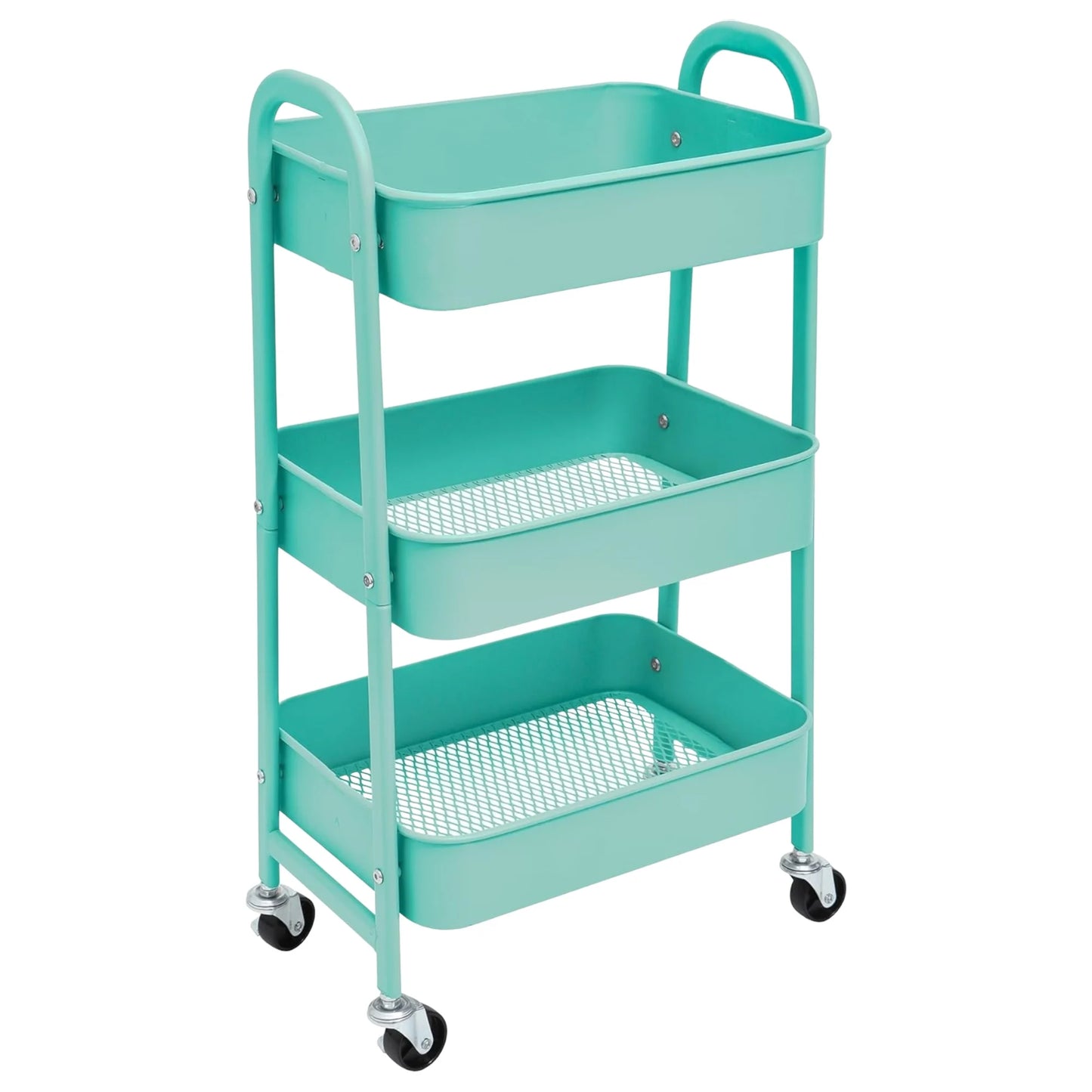 3-Tier Rolling Storage Cart with Wheels – Kitchen, Bath & Office