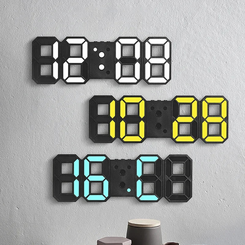 LED Digital Wall Clock – Alarm, Temp & Date | Modern Decor LED Wall Clock Peaceful Pleasures Health and Wellness