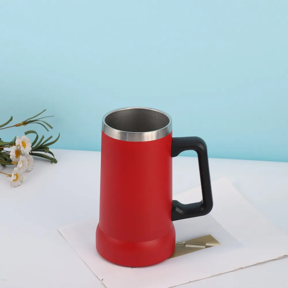 710ml Insulated Stainless Steel Thermal Mug with Handle