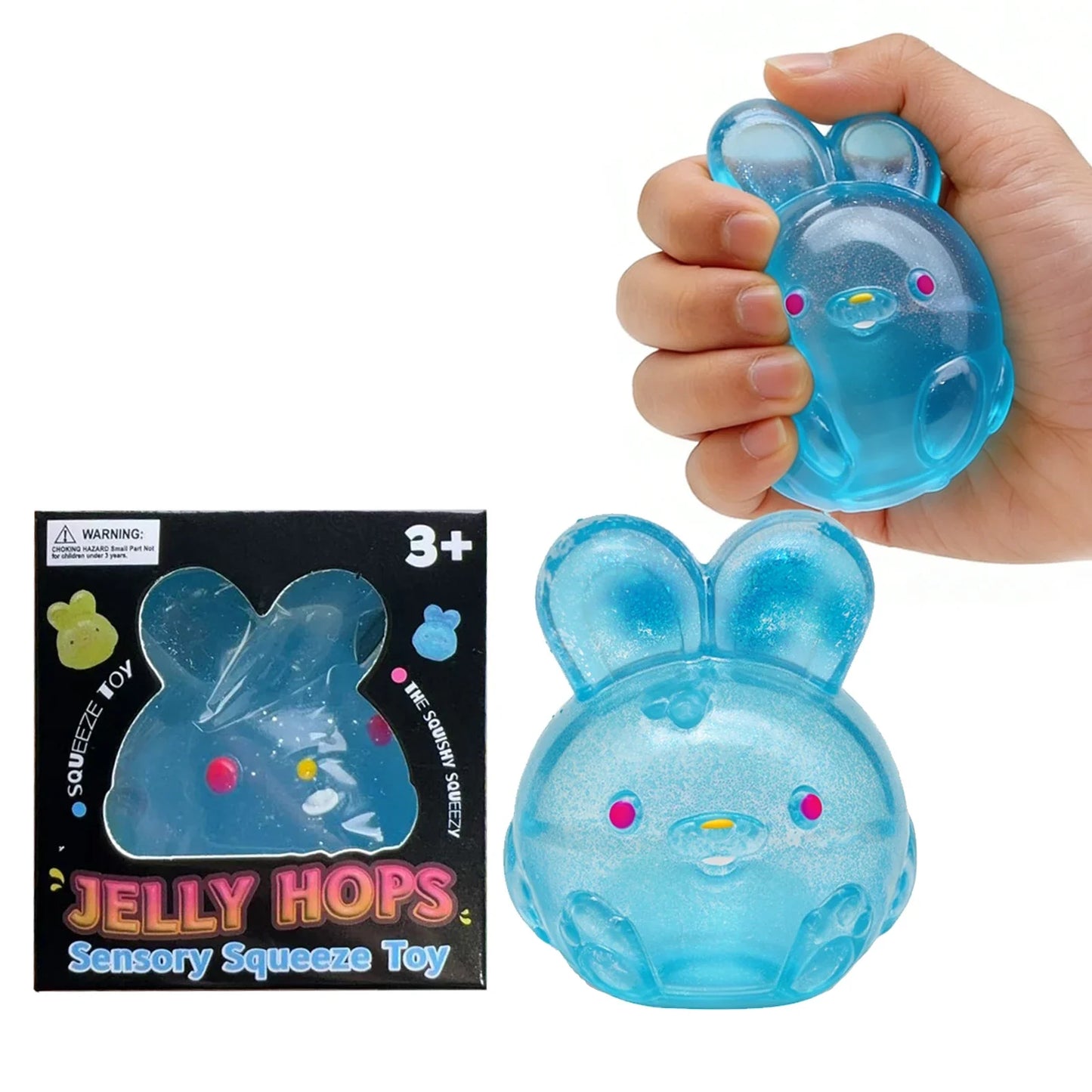 Rabbit Jelly Squishy Toy TPR Fidget – Kids & Adults Squeeze Fun