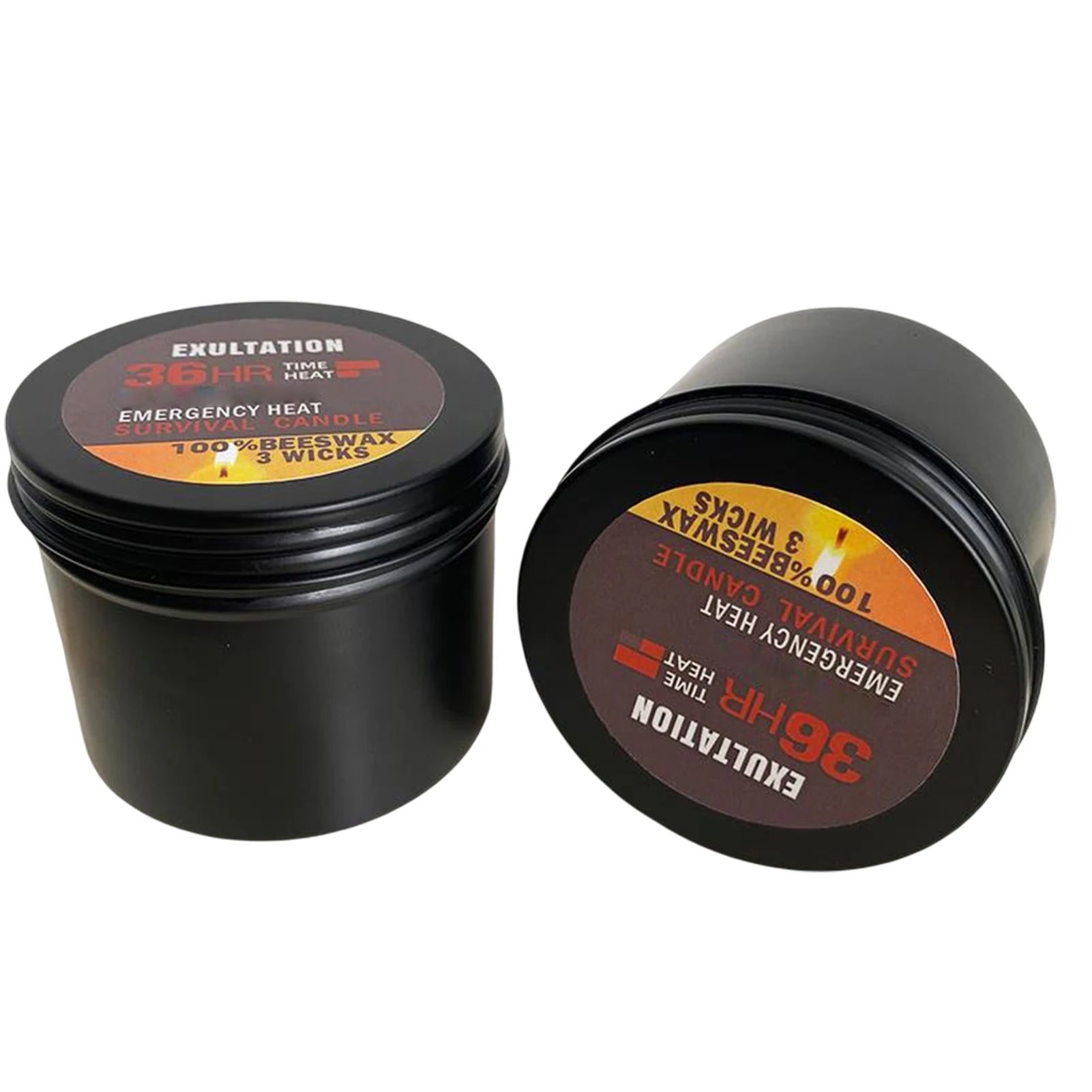 36 Hour Survival Candle 3- Environmentally Friendly Odorless Candle with Lid Home Spares for Emergency Peaceful Pleasures Health and Wellness