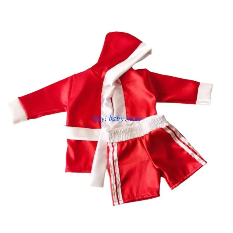 Newborn Boxing Photography Costume | Baby Robe & Shorts Set