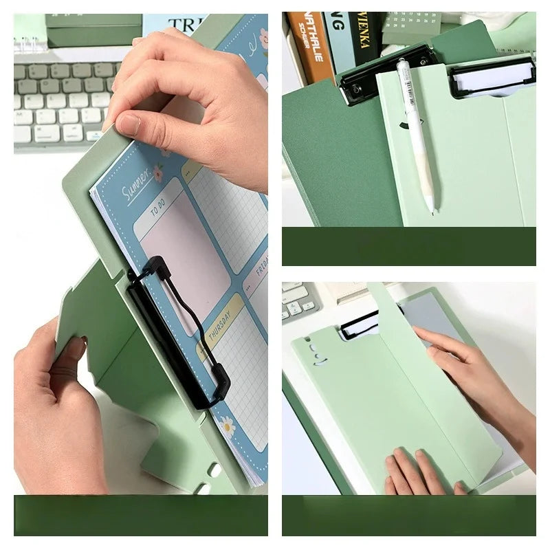 Foldable Plastic Clipboard with Storage Folder | A3 & A4