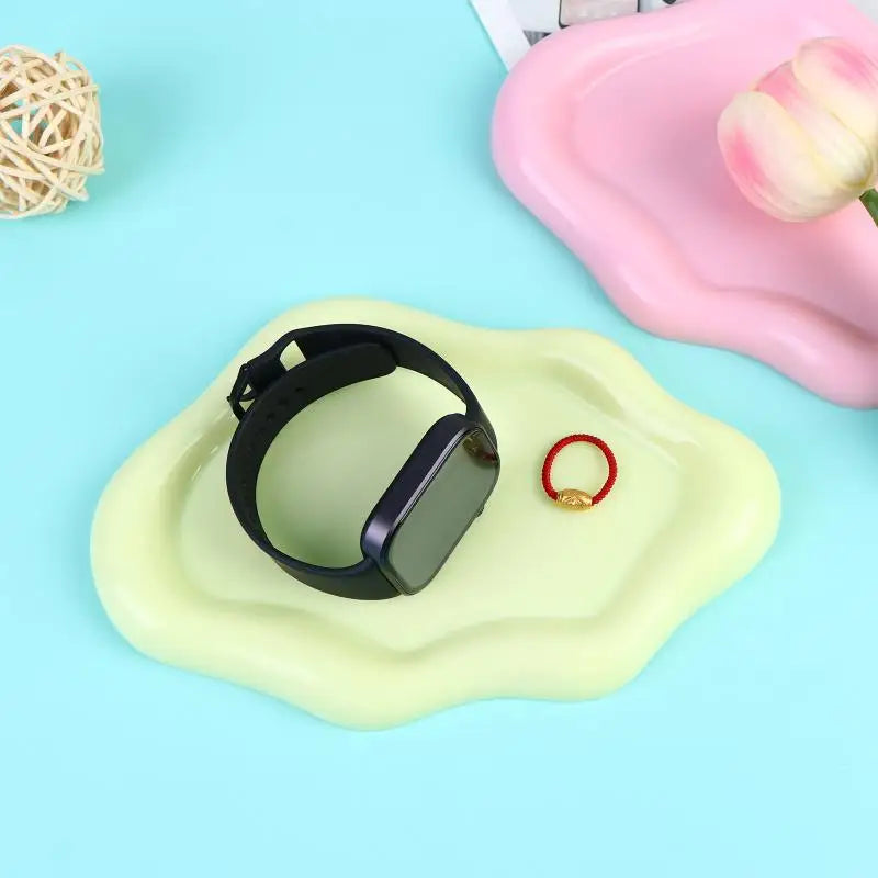 Cloud Shape Plastic Jewelry Tray Organizer for Rings Earrings Bracelets Ideal for Home Desk Storage Modern Design Peaceful Pleasures Health and Wellness