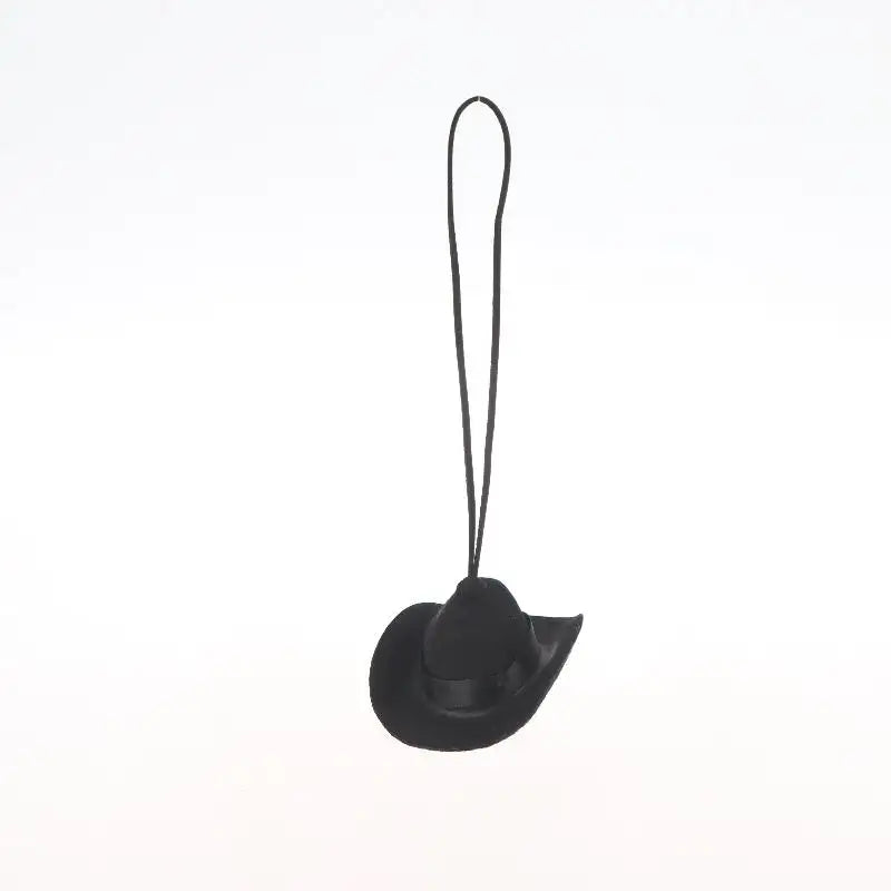 Retro Cowboy Car Pendant Keychain & Backpack Ornament Car Pendant Keychain Peaceful Pleasures Health and Wellness Black-A
