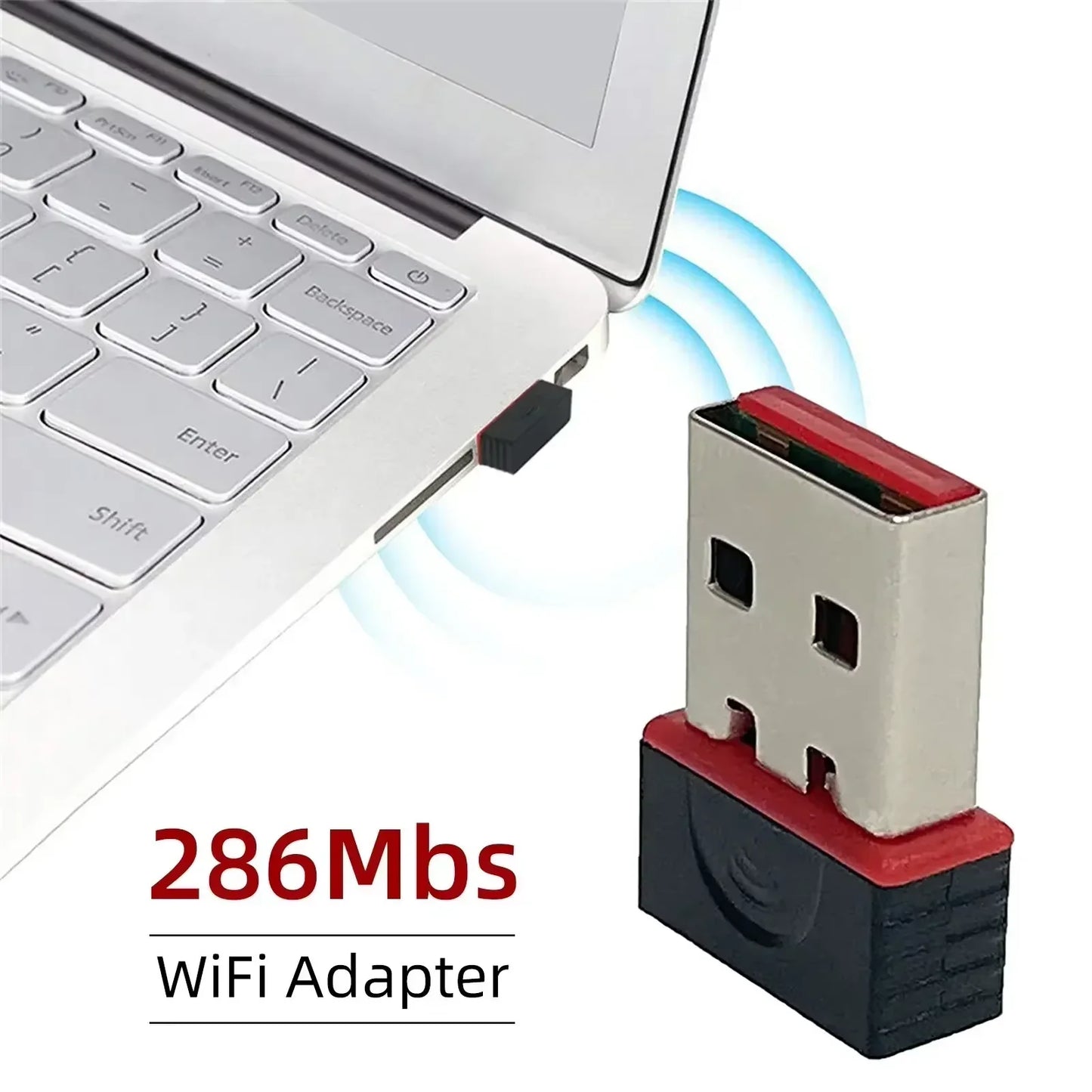 Mini USB WiFi 6 Adapter 2.4GHz – No Driver, 802.11ax Network Card