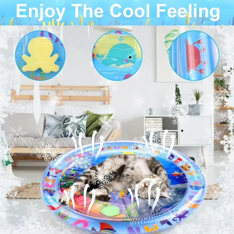 Inflatable Water Play Mat for Cats, Babies & Pets – PVC