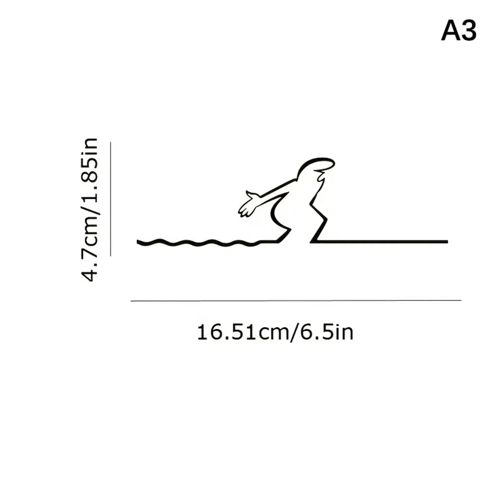 La Linea Line Art Wall Sticker Minimalist Self-Adhesive Waterproof Decal For Walls, Doors, Glass, Cars Home And Car Decoration Peaceful Pleasures Health and Wellness A3