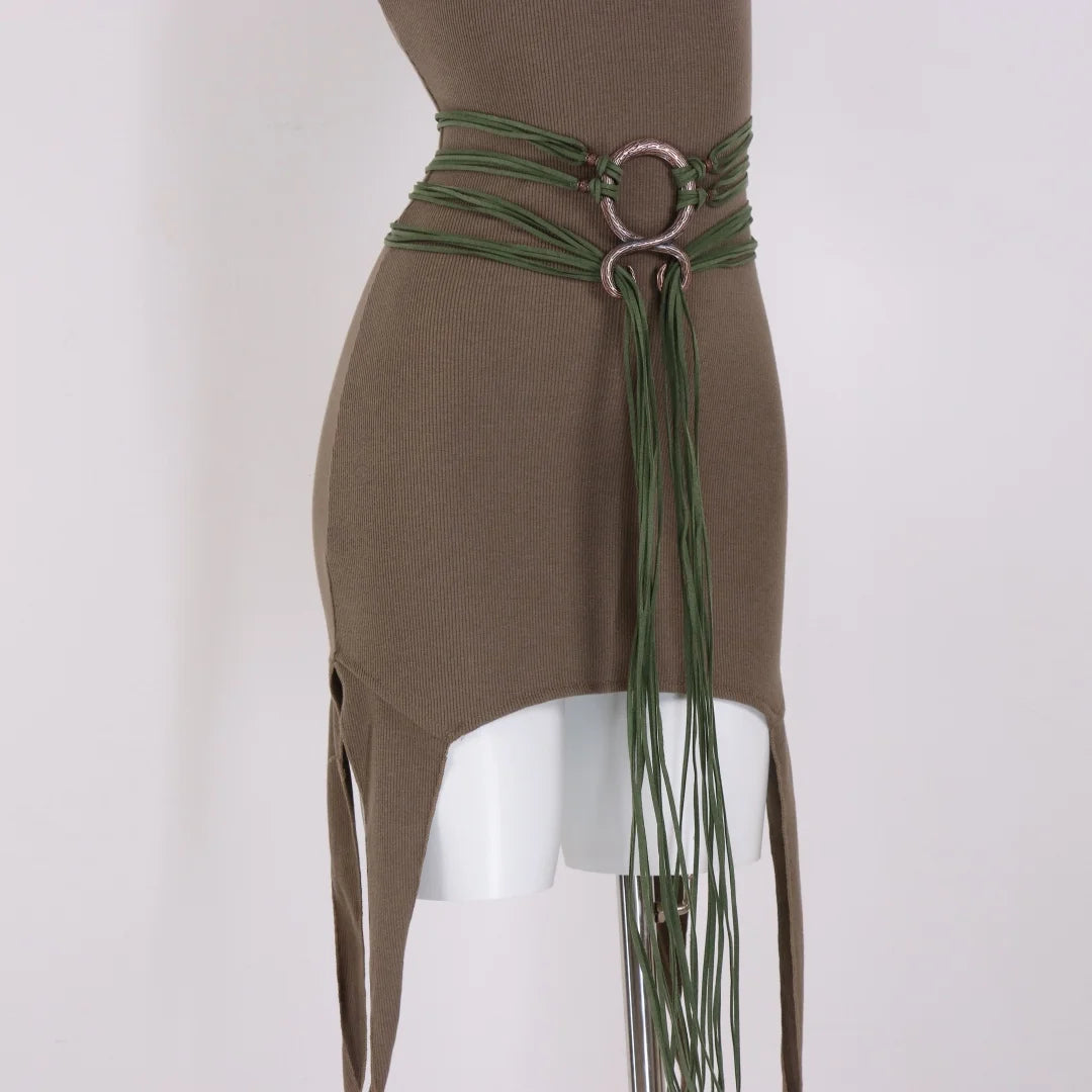 Renaissance Medieval Tassel Women's Long Rope Waistband Witch
