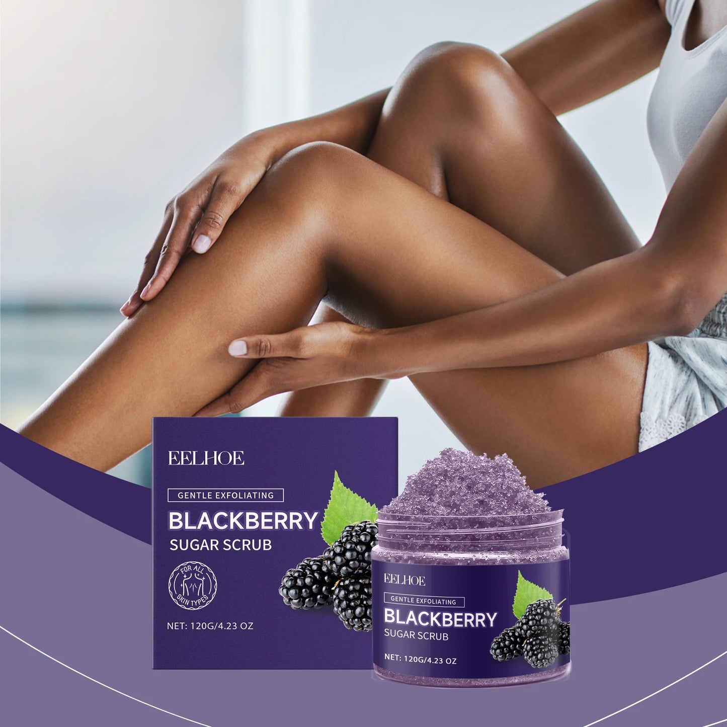 Blackberry Sugar Body Scrub Effectively Removes Dead Skin Restores Smooth Delicate Skin Deep Moisturizing Exfoliating Body Scrub Peaceful Pleasures Health and Wellness
