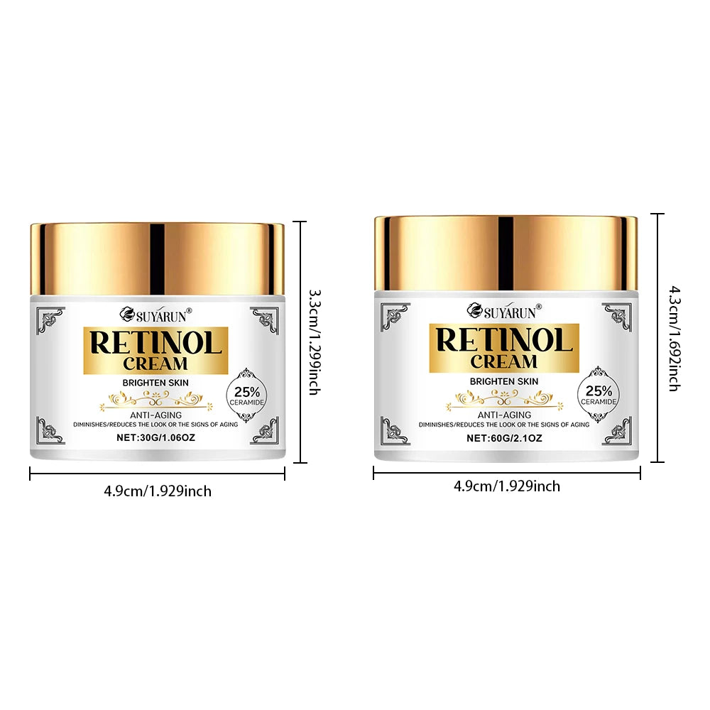 SUYARUN Retinol Anti-Aging Face Cream - Intense Hydration & Wrinkle Reduction, Vitamin Enriched Moisturizer for All Skin Types. Peaceful Pleasures Health and Wellness