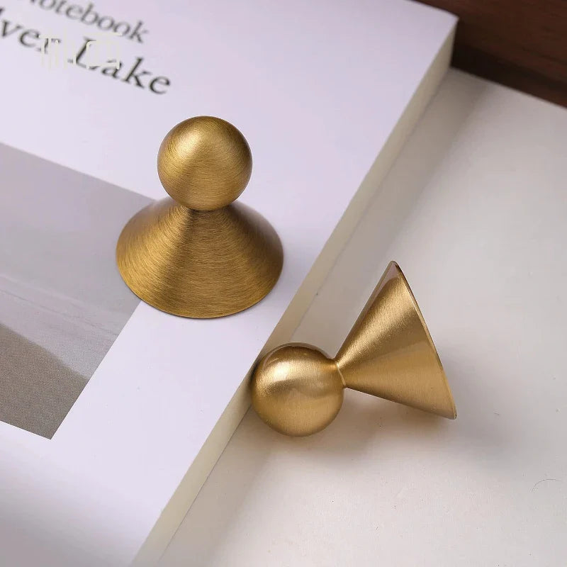 Brass Round Cabinet Handle – Gold, Silver & Antique Bronze