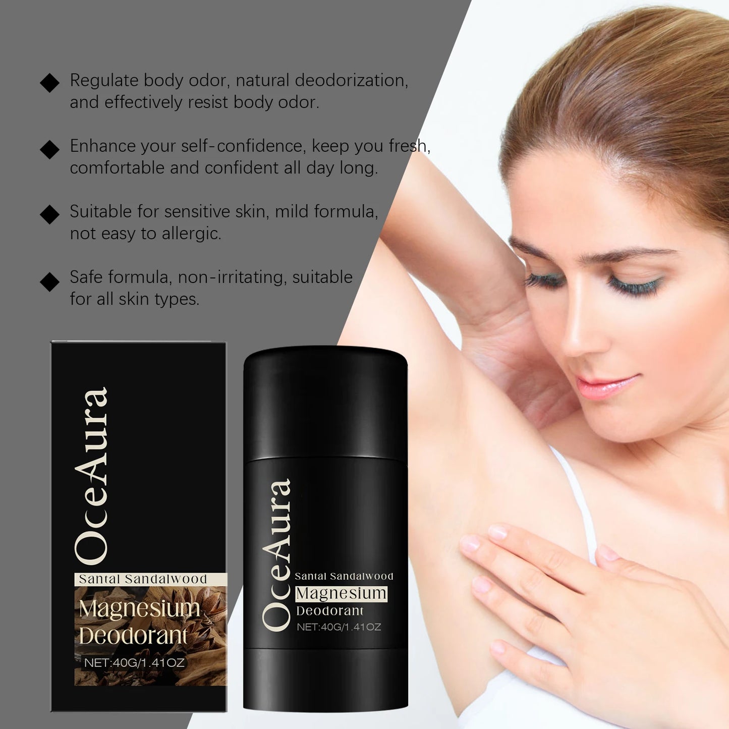 Santal Sandalwood Deodorant Balm – Alcohol-Free, Long-Lasting