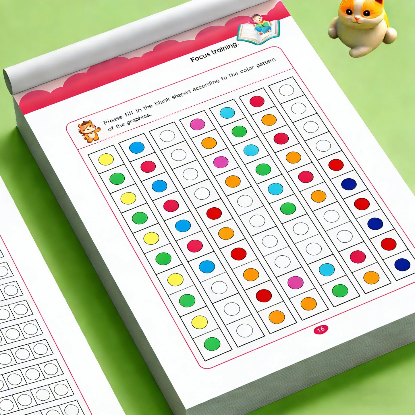 32 Pages Focus Skills Workbook Toddler Attention Training Practice