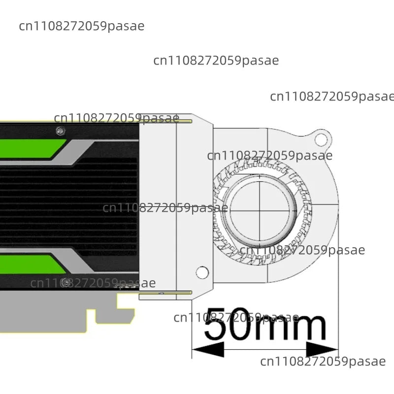 GPU Turbine Blower Fan Cooler – P4 T4 M4 L4 A2 Compatible