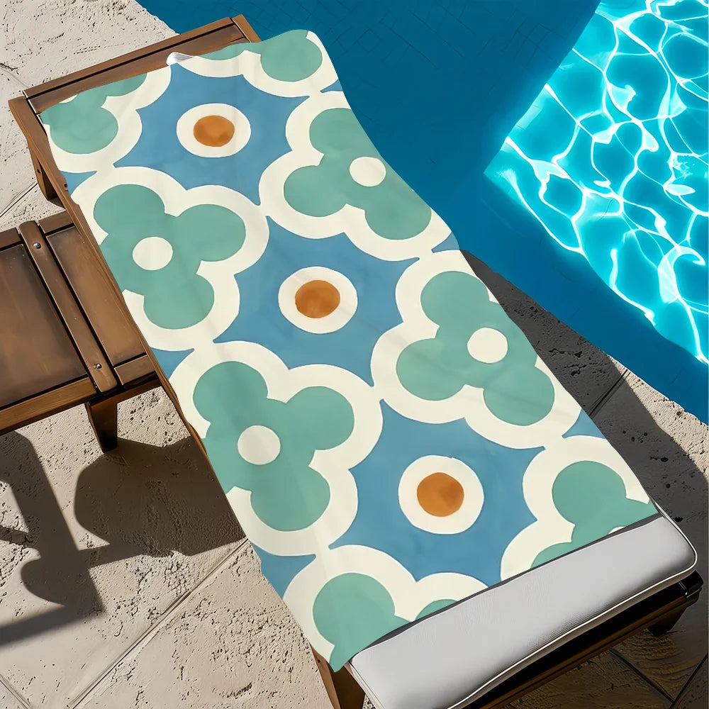 Flower Cartoon Quick-Dry Beach Towel | Pool, Gym & Travel