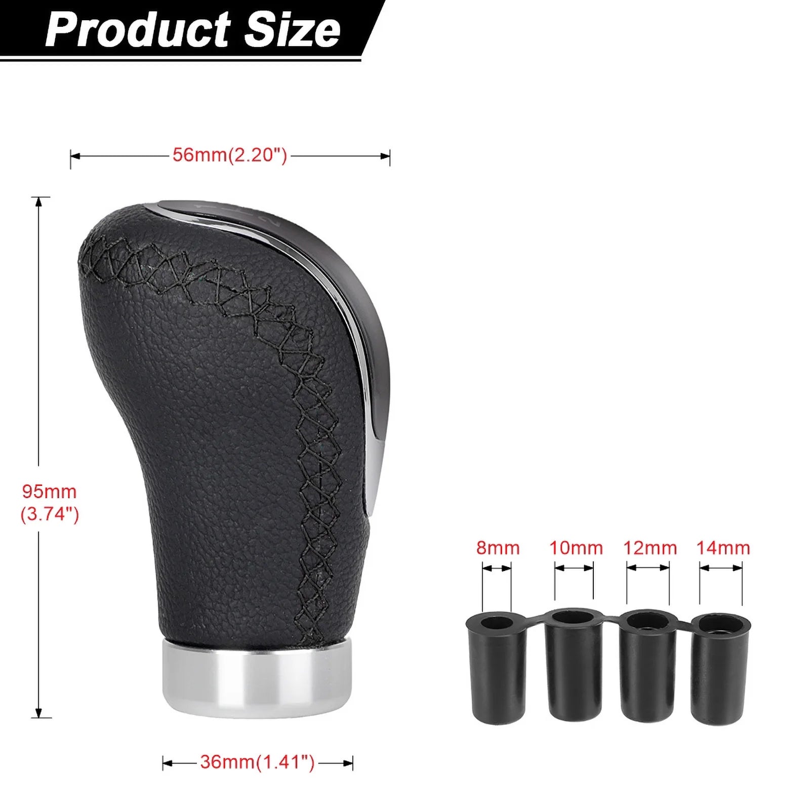 5/6 Speed Gear Shift Knob Manual Transmission Universal Car PU Leather Extended Gear Shifter Gear Head Gear Stick Shift Knob Peaceful Pleasures Health and Wellness