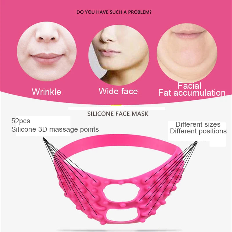 V-Shape Face Lifting Silicone Massage Mask | Chin Slimmer Belt