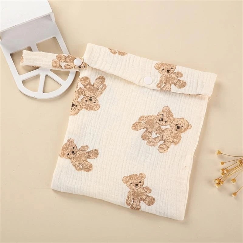 Cotton Baby Diaper Bag – Stroller Organizer & Nappy Pouch
