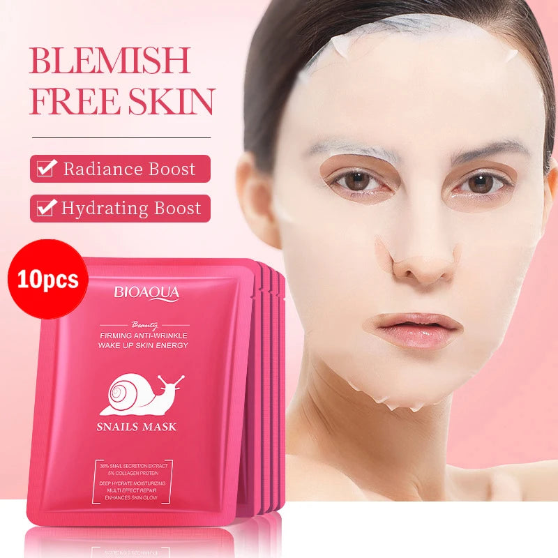 BIOAQUA Snail Hyaluronic Acid Retinol Face Mask 5/10 Pack