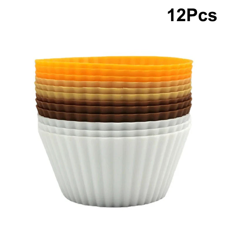 Silicone Cupcake Molds 12/24 Pack – BPA-Free Muffin Baking Cups