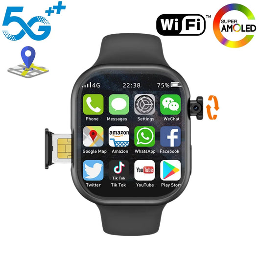 GOLDENSPIKE VP19 S10 Smartwatch 2.29" AMOLED 4G SIM GPS NFC 4G Android Smartwatch Oasis Select