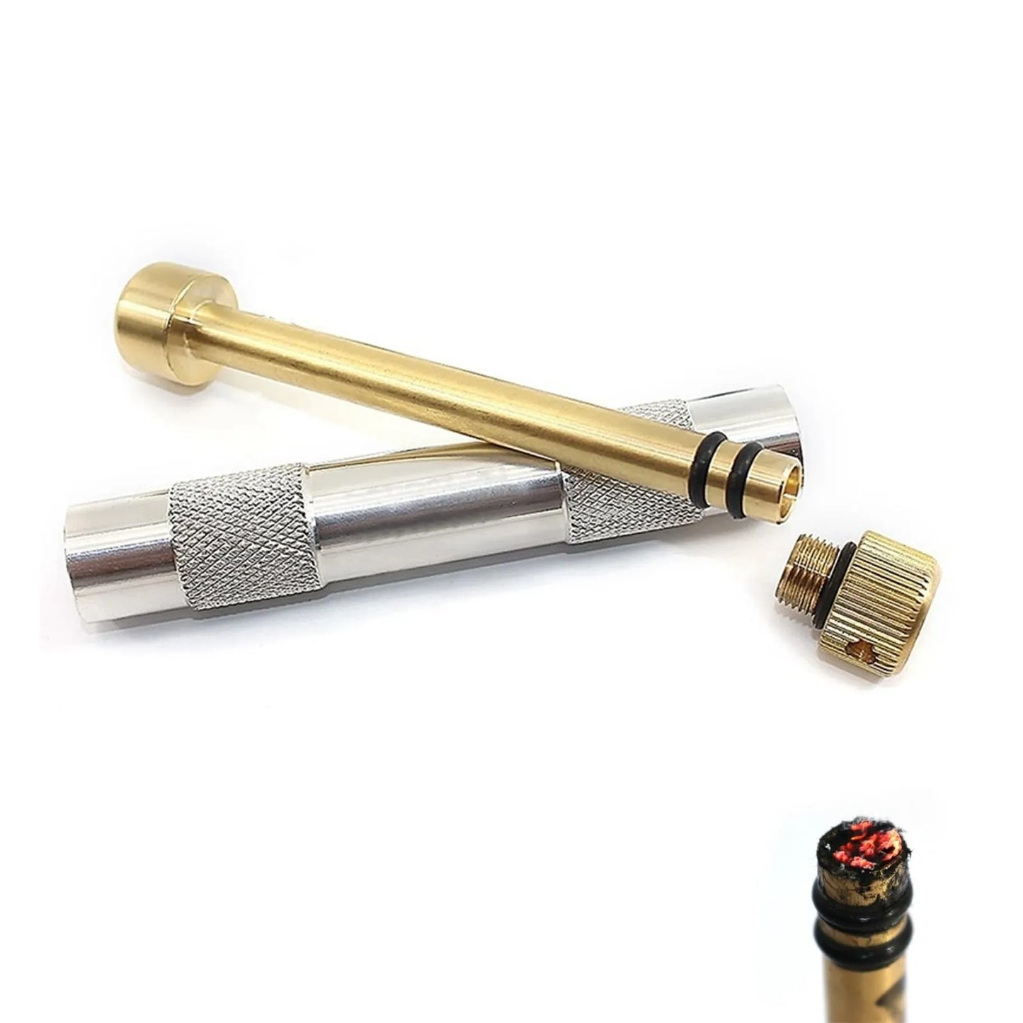 Brass Fire Piston Kit – Air Compression Fire Starter Tool Survival Fire Starter Peaceful Pleasures Health and Wellness C