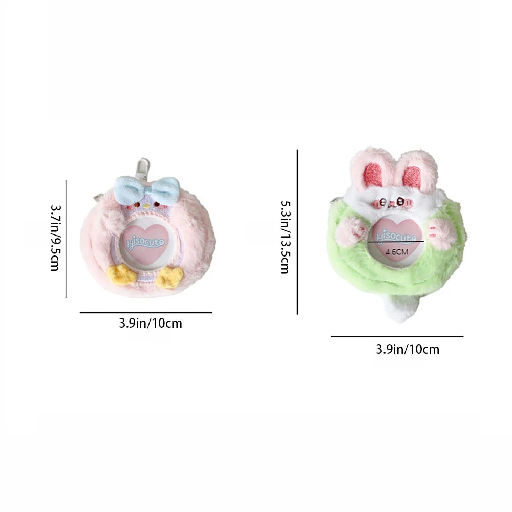 Dopamine Plush Badge Bag Mini Wallet Protective Cover Decorative