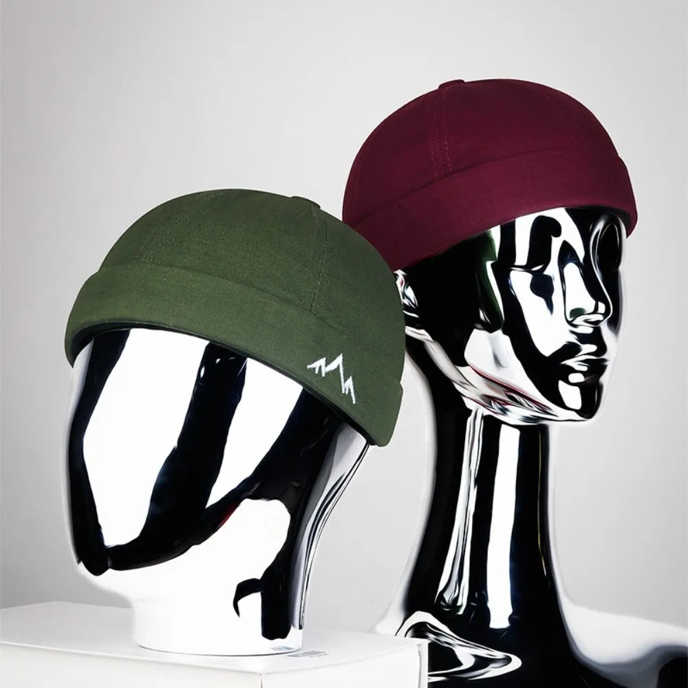 Retro Brimless Beanie Hat | Unisex Docker Cap Adjustable