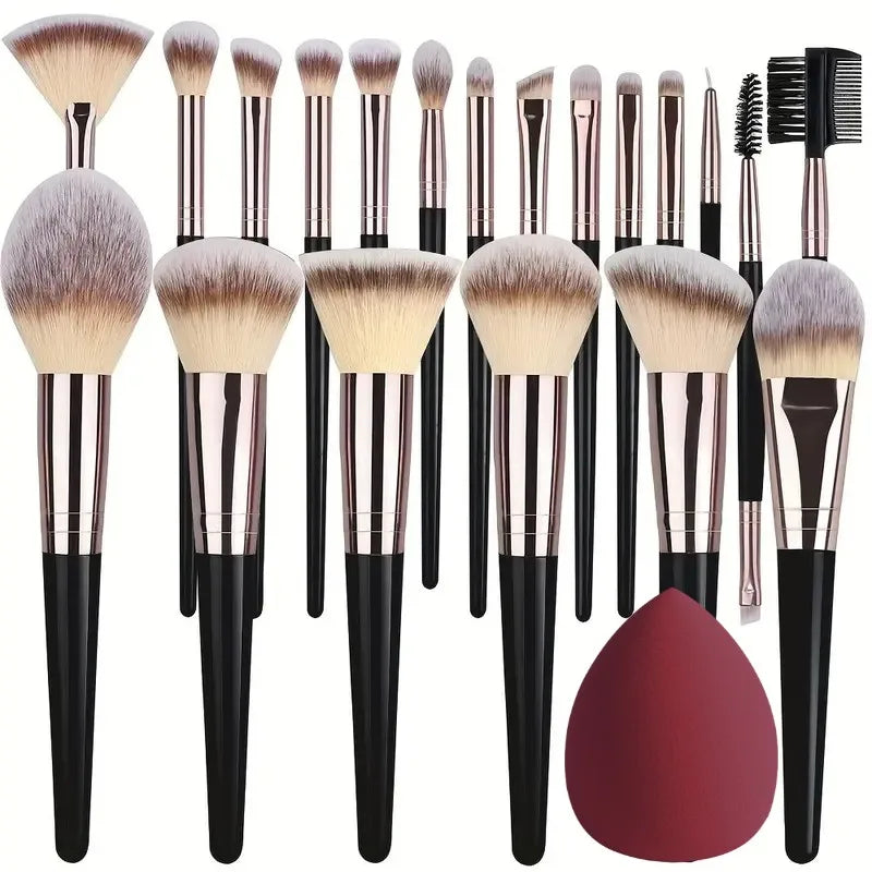 RUNTOIN Makeup Brush Set 3-20PCS – Foundation, Blush & Eye