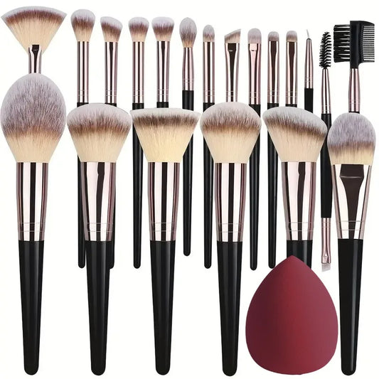 RUNTOIN Makeup Brush Set 3-20PCS – Foundation, Blush & Eye Makeup Brush Set Peaceful Pleasures Health and Wellness HD-20PCS-JHD