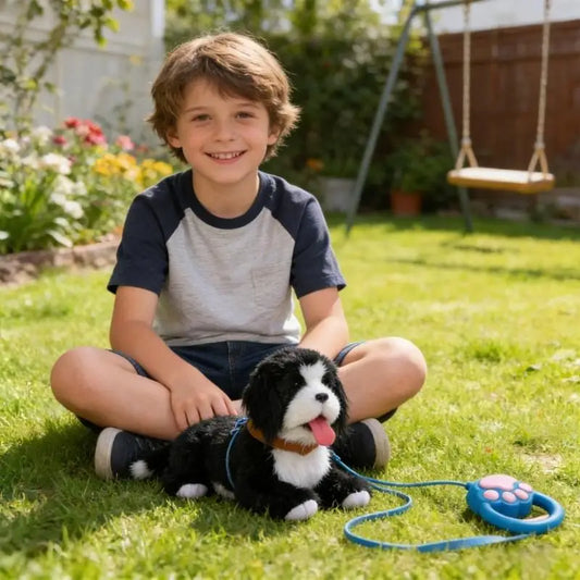 Interactive Electric Talking Plush Dog Toy – Pull String & Barks Interactive Plush Toy Peaceful Pleasures Health and Wellness