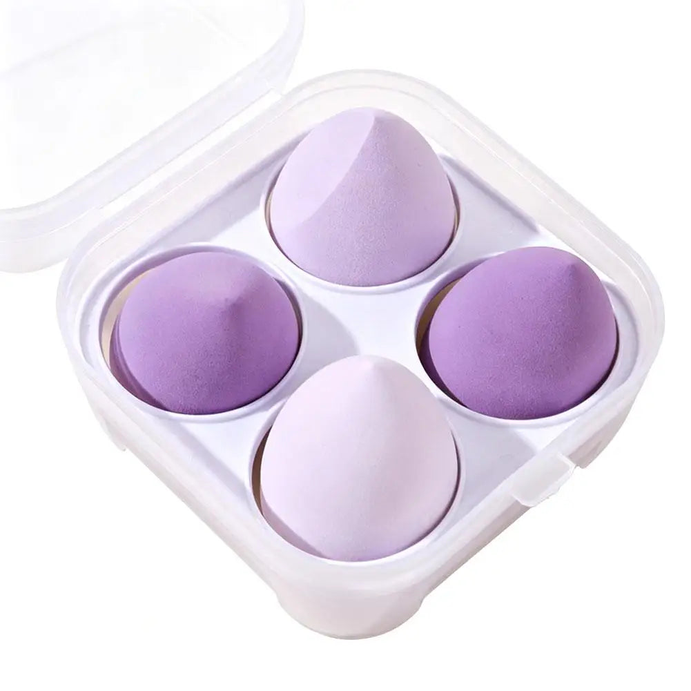 4pcs Makeup Sponge Powder Puff Wet Dry Dual Use Beauty Blender Sponge Beauty Egg Foundation Makeup Sponge Cosmetic Ball Peaceful Pleasures Health and Wellness